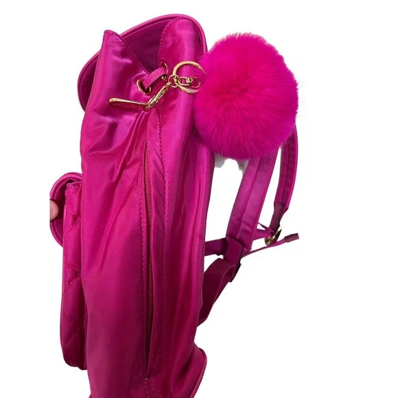Michael Kors Quilted Backpack Fuchsia Pink